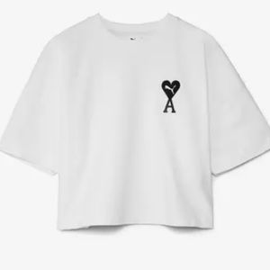 🖤AMI Alexandre Mattiussi White Puma Edition white cropped Cotton T-Shirt XL